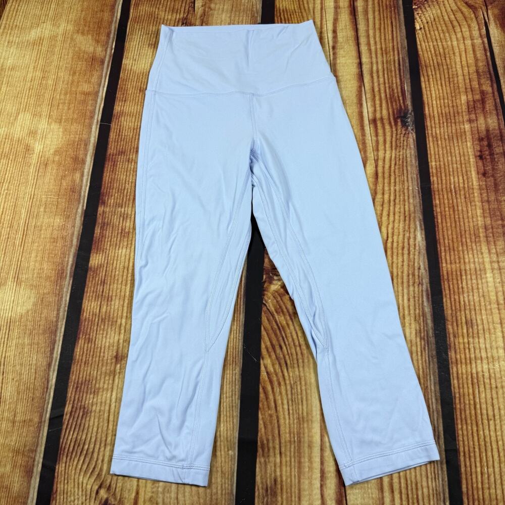 Lululemon Cropped Align Leggings Womens 6 Light Blue Purple High-Rise Pant 20"